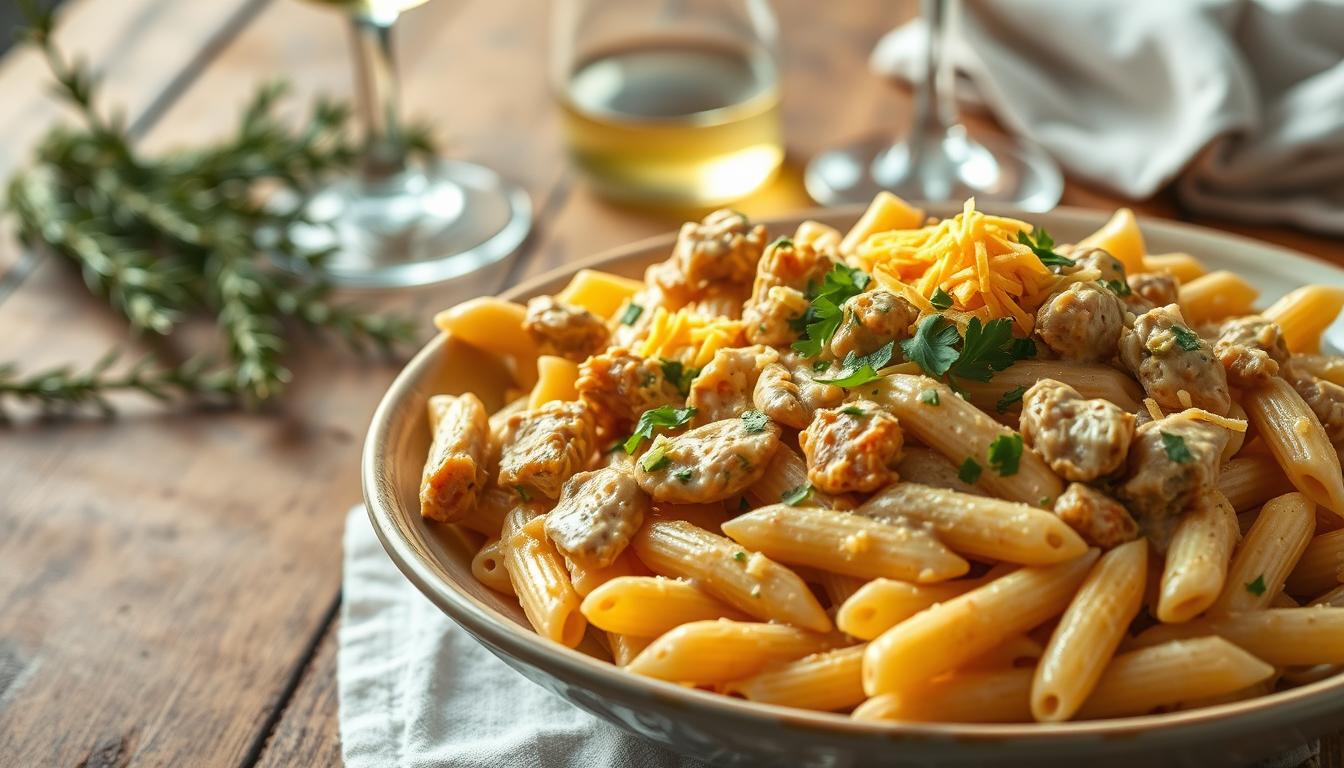 Chicken Beef Ranch Pasta