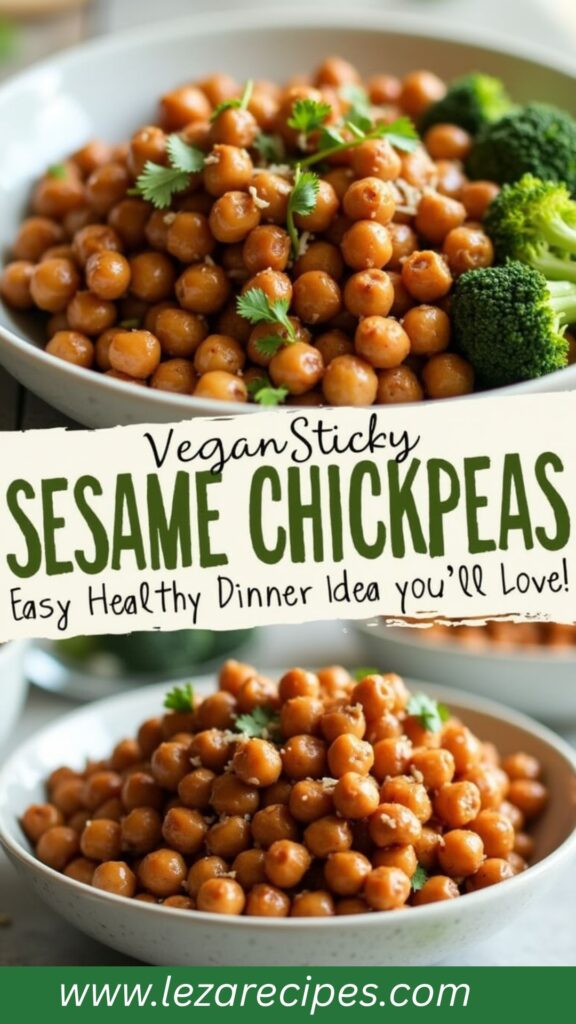 Vegan Sticky Sesame Chickpeas– Easy Healthy Dinner Idea You’ll Love!