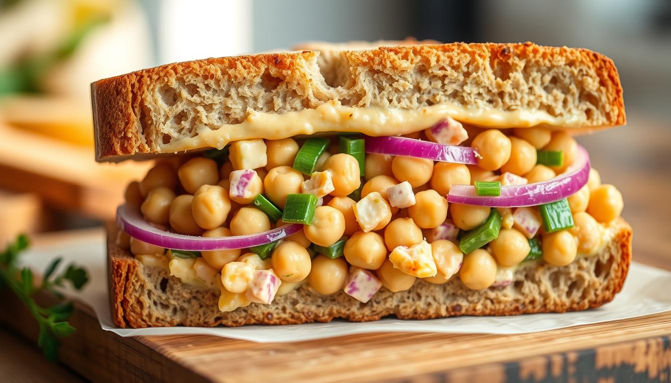 Chickpea salad Sandwich