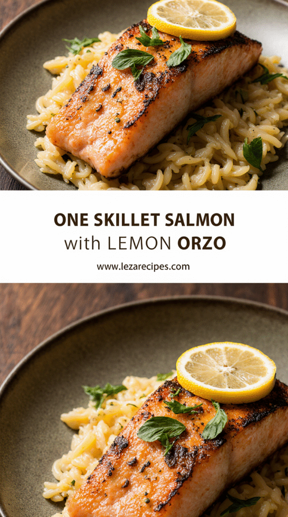 Lemon Orzo Salmon