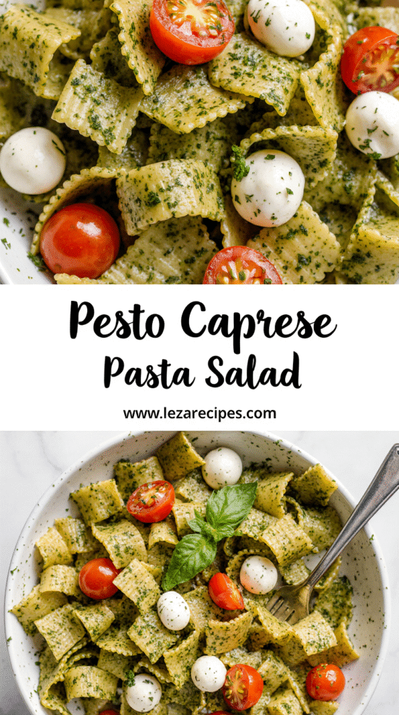 Pesto Caprese Pasta Salad