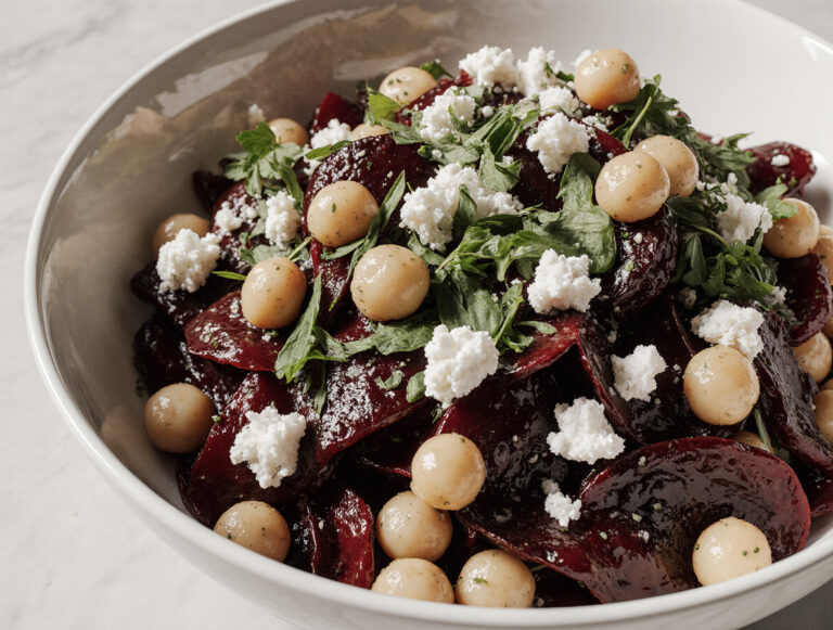 Chickpea, Beet and Feta Salad – Fresh, Tangy & Easy