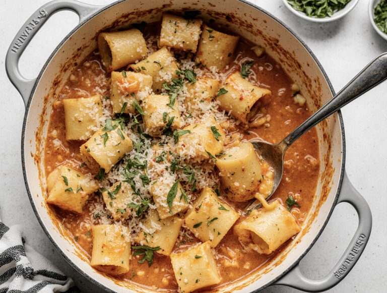 One-Pot Lemon Ricotta Rigatoni Recipe