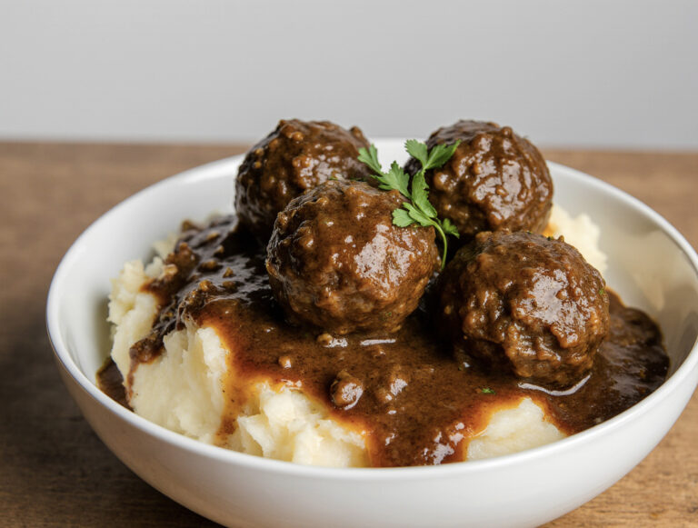 Tasty Slow Cooker Salisbury Steak Meatballs Recipe